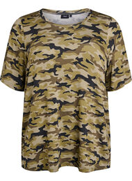 T-skjorte med TENCEL™ Lyocell og kamuflasjetrykk, Army AOP
