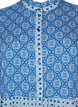 Zizzi A-formet kjole med mønster og cutlines, Blue AOP, Packshot image number 2