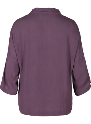Viskoseskjorte med 3/4-ermer, Vintage Violet, Packshot image number 1