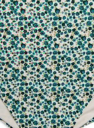 Zizzi Ekstra høy midje bikiniunderdel med blomstertrykk, Grønn, Packshot image number 2