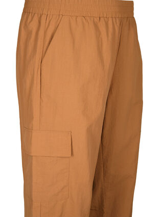 Cargo bukser med justerbar elastisk snøring, Sand, Packshot image number 2