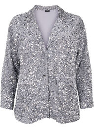 Paljettblazer med lommer, Silver