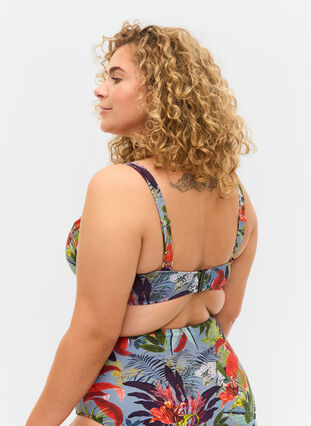 Zizzi Mønstrete bikinitopp med bøyle, Citadel AOP, Model image number 1
