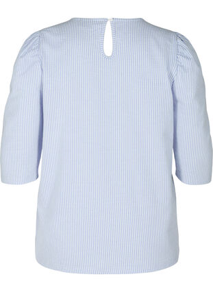 Stripete bluse med 3/4-ermer, Lavender Lustre, Packshot image number 1