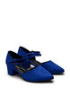 Wide fit - Pumps med doble stropper, Blå, Packshot image number 1