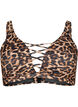 Leopardmønstrete bikinioverdel med stringdetaljer, Autentic Leopard, Packshot image number 0