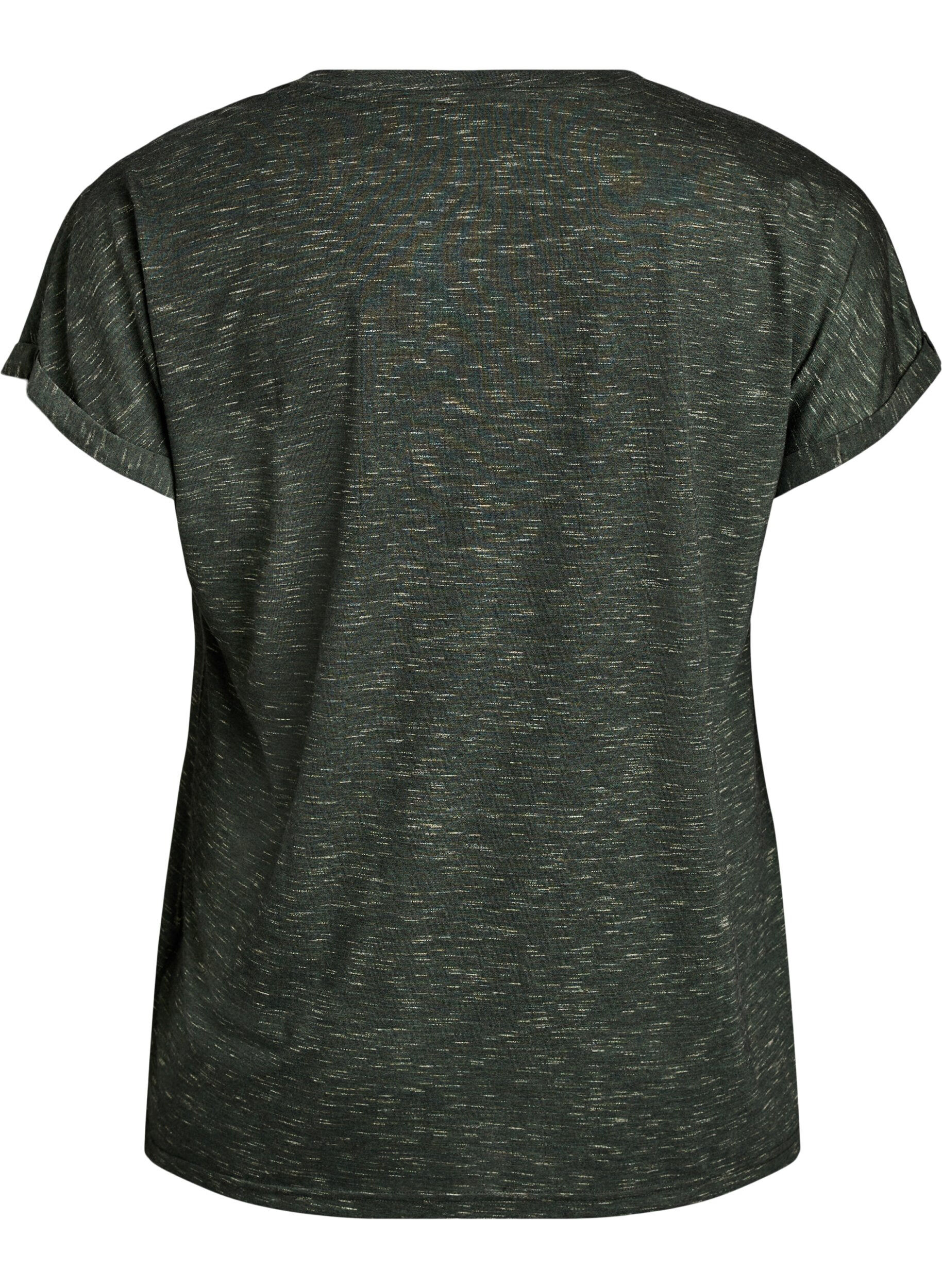 Zizzi L&oslash;s trenings-T-skjorte med korte ermer, Gr&oslash;nn, Packshot image number 1