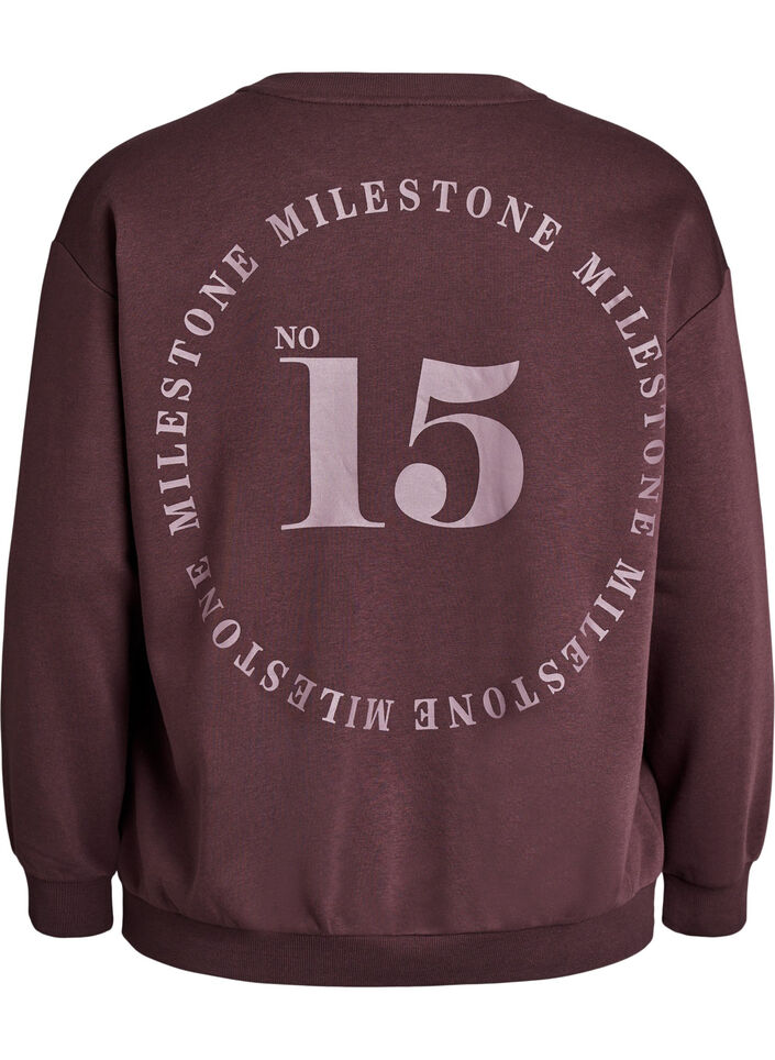 Genser med statement-detalj, Brun, Packshot image number 1