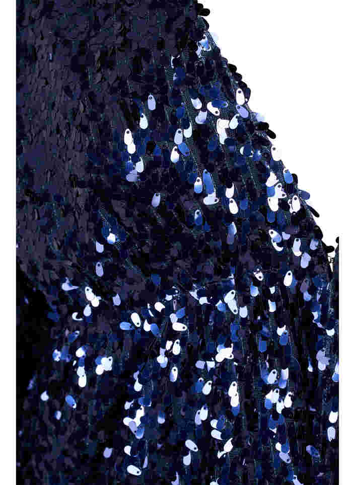 Cardigan med paljetter og lange ermer, Evening Blue, Packshot image number 2