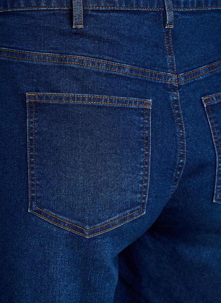 L&oslash;se denimshorts med h&oslash;y midje, Bl&aring;, Packshot image number 3