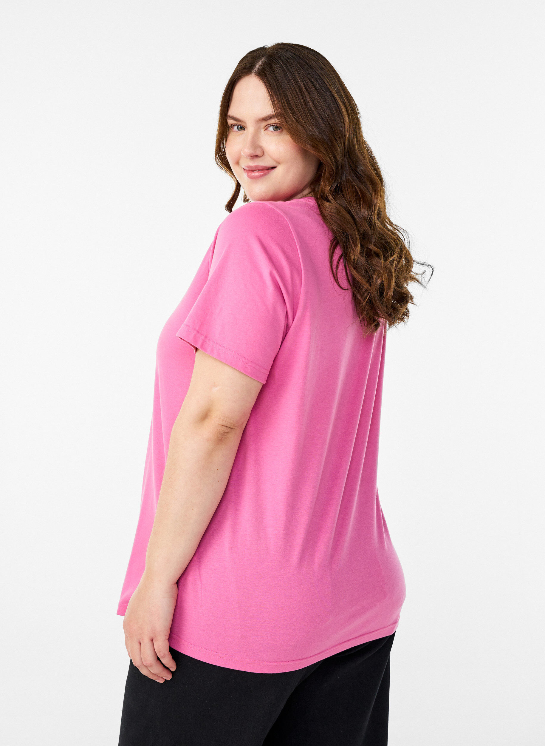 ZizziT-skjorte med trykk, Rosa, Model image number 2