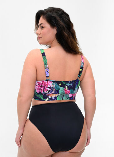 Bikinitopp med regulerbare skulderstropper, Flower Print, Model image number 1