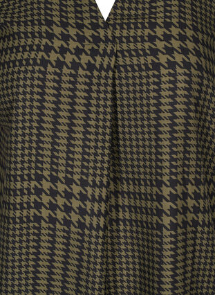 Rutete tunika med 3/4-ermer, Ivy Green Check, Packshot image number 2