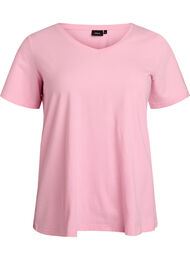 Ensfarget basis t-skjorte i bomull, Rosa