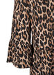 Kort A-linje kjole med leopardmønster, Brun, Packshot image number 3