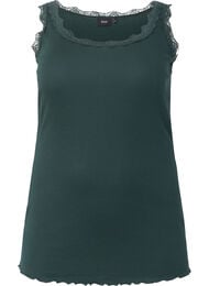 Topp med blondekant, Grønn