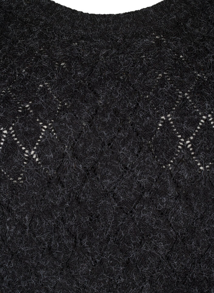 Genser med blondem&oslash;nster, Dark Grey Melange, Packshot image number 2