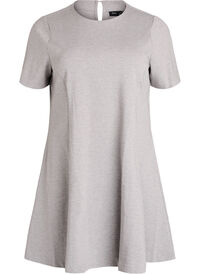 Kort A-linje jersey kjole, Grå Kort A-linje jersey kjole