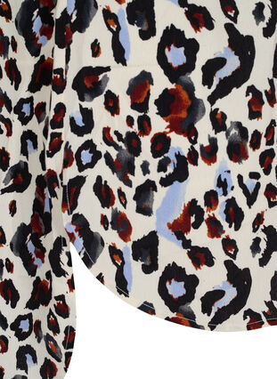 Mønstrete tunika med lange ermer, White Leo Print, Packshot image number 3