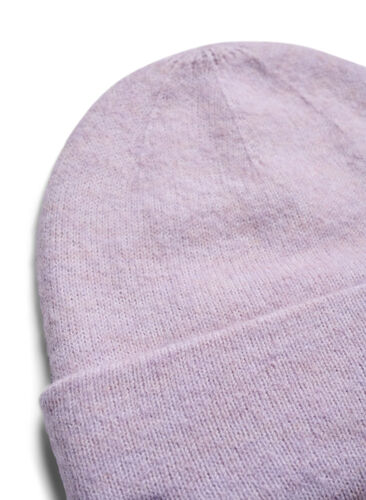 Strikket lue med ull, Lavender Mel., Packshot image number 1