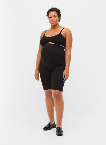 Tettsittende shorts til gravide, Black, Model image number 0
