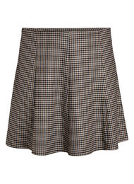 Kort A-line skjørt, Brown Check