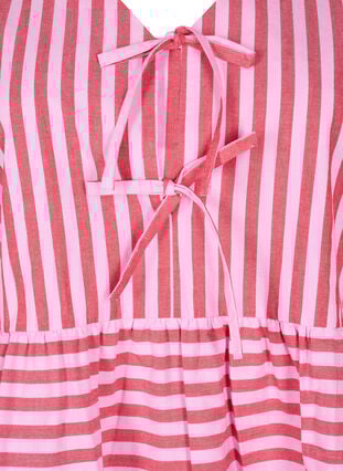 Zizzi Bluse med striper og sløyfer, Rød, Packshot image number 2