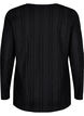 Langermet bluse med tekstur, Black, Packshot image number 1