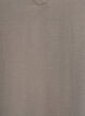 Bluse med smockmansjetter og V-hals, Beige, Packshot image number 2