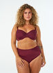 Truser med mesh og kanter i broderte blonder, R&oslash;d, Model image number 0