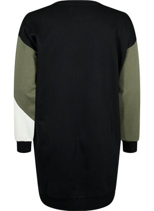 Lang genser med colorblock, Kalamata Color B. , Packshot image number 1