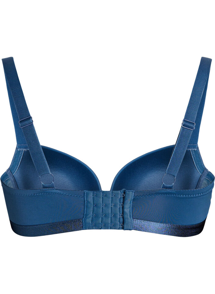 Formstøpt bh med mesh, Blå, Packshot image number 1