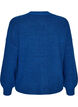 Ribbestrikket cardigan med knapper, Bl&aring;, Packshot image number 1