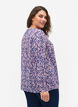 FLASH - Langermet bluse med mønster, Strong Blue Flower, Model image number 1