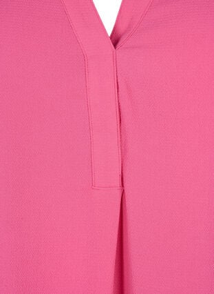 Kortermet bluse med V-hals, Raspberry Sorbet, Packshot image number 2