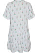 Kort A-linjekjole i bomullsmuslin, Vanilje, Packshot image number 1