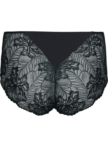 Support the breasts - Truse med blonder, Black, Packshot image number 1