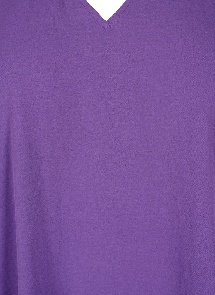 Bluse med V-hals og lange ermer, Pansy, Packshot image number 2