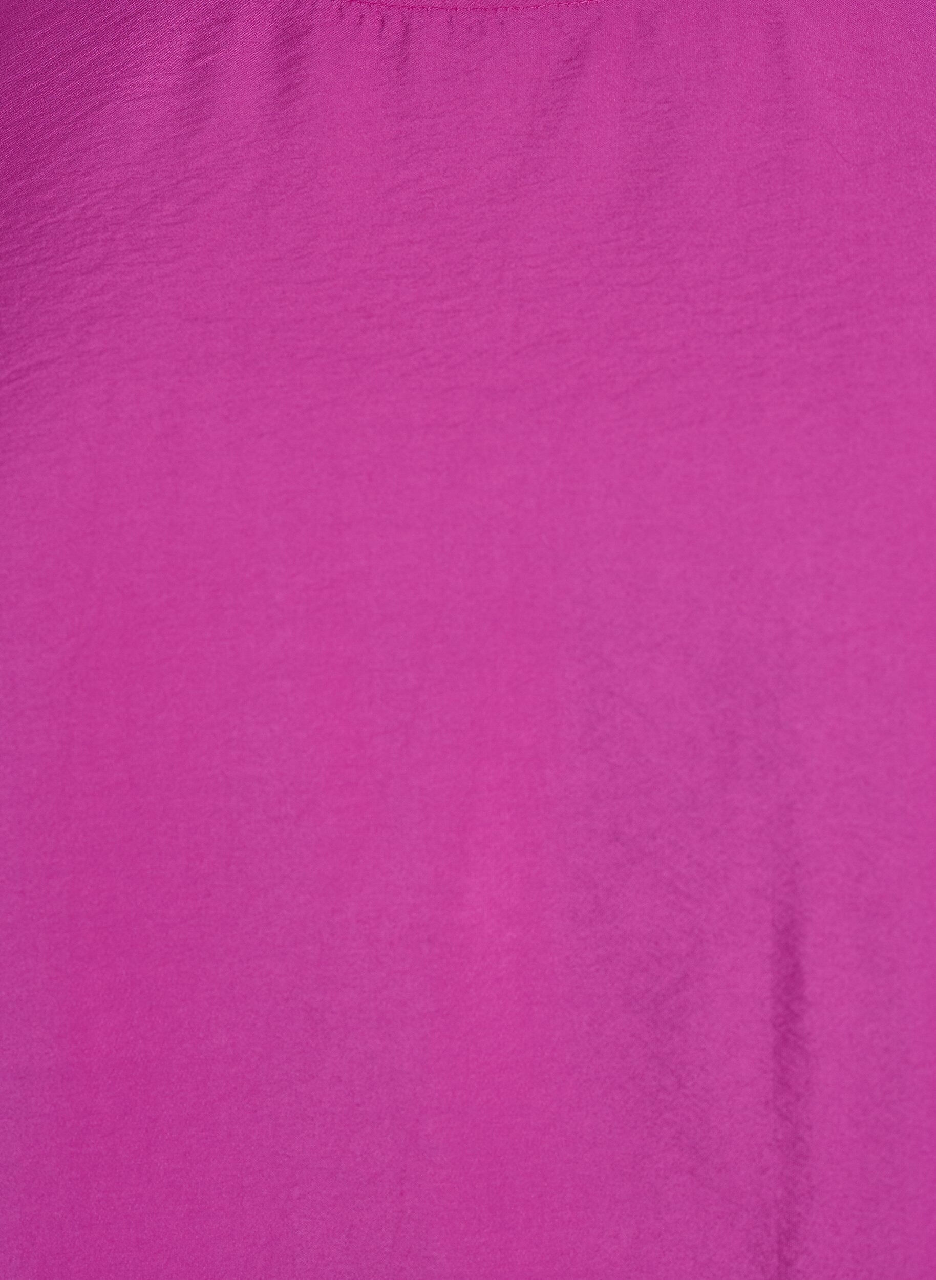 Zizzi Kortermet bluse med elastisk fold, Rosa, Packshot image number 2
