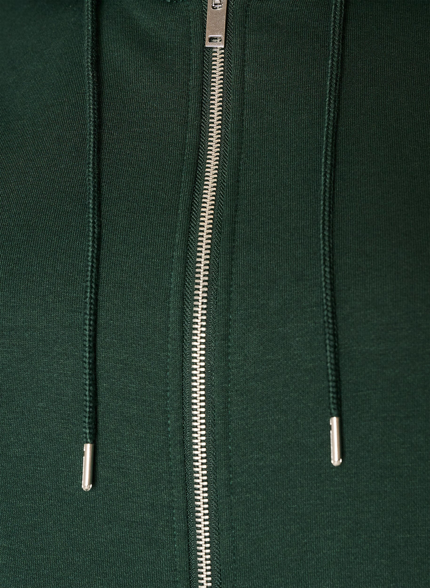 ZizziHettegenser med glidel&aring;s og lommer, Gr&oslash;nn, Packshot image number 2