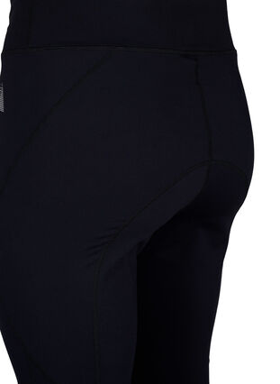 Zizzi Treningsleggings med forsterkning på innsiden av lårene, Black, Packshot image number 3