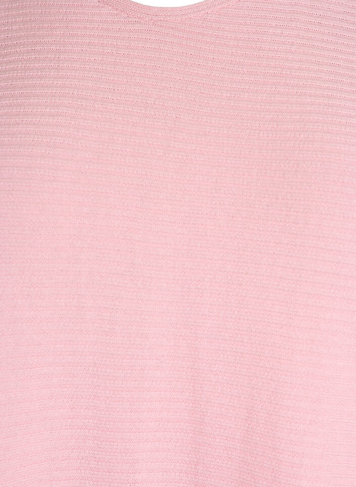 Strikket topp med b&aring;thals og 1/2 ermer, Rosa, Packshot image number 2