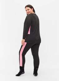 Stilongs med kontraststripe, Black w. Sea Pink, Model