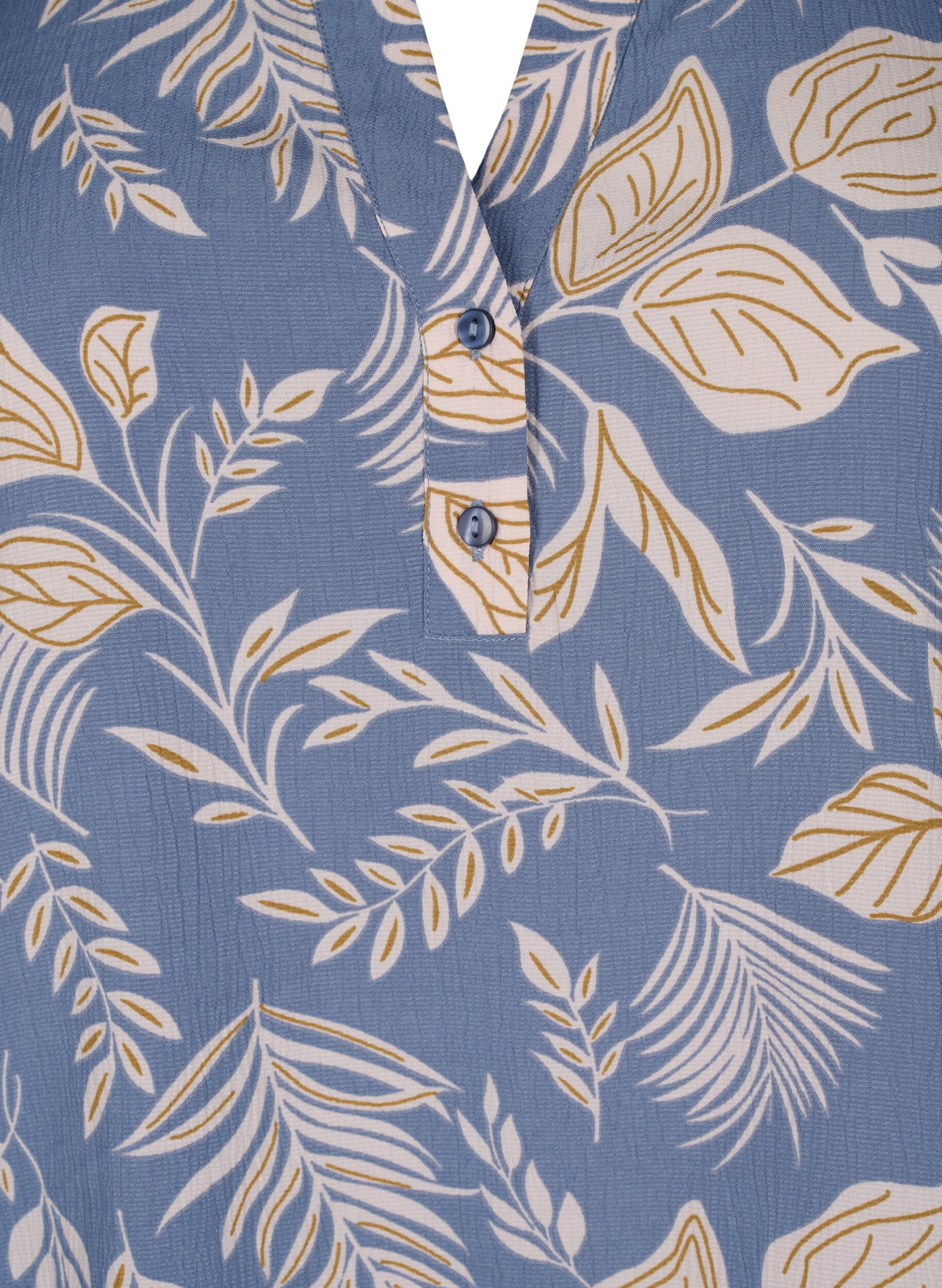 Zizzi FLASH - bluse med lange ermer og trykk, Delft AOP, Packshot image number 2