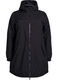 Lett polstret parka med hette, Black