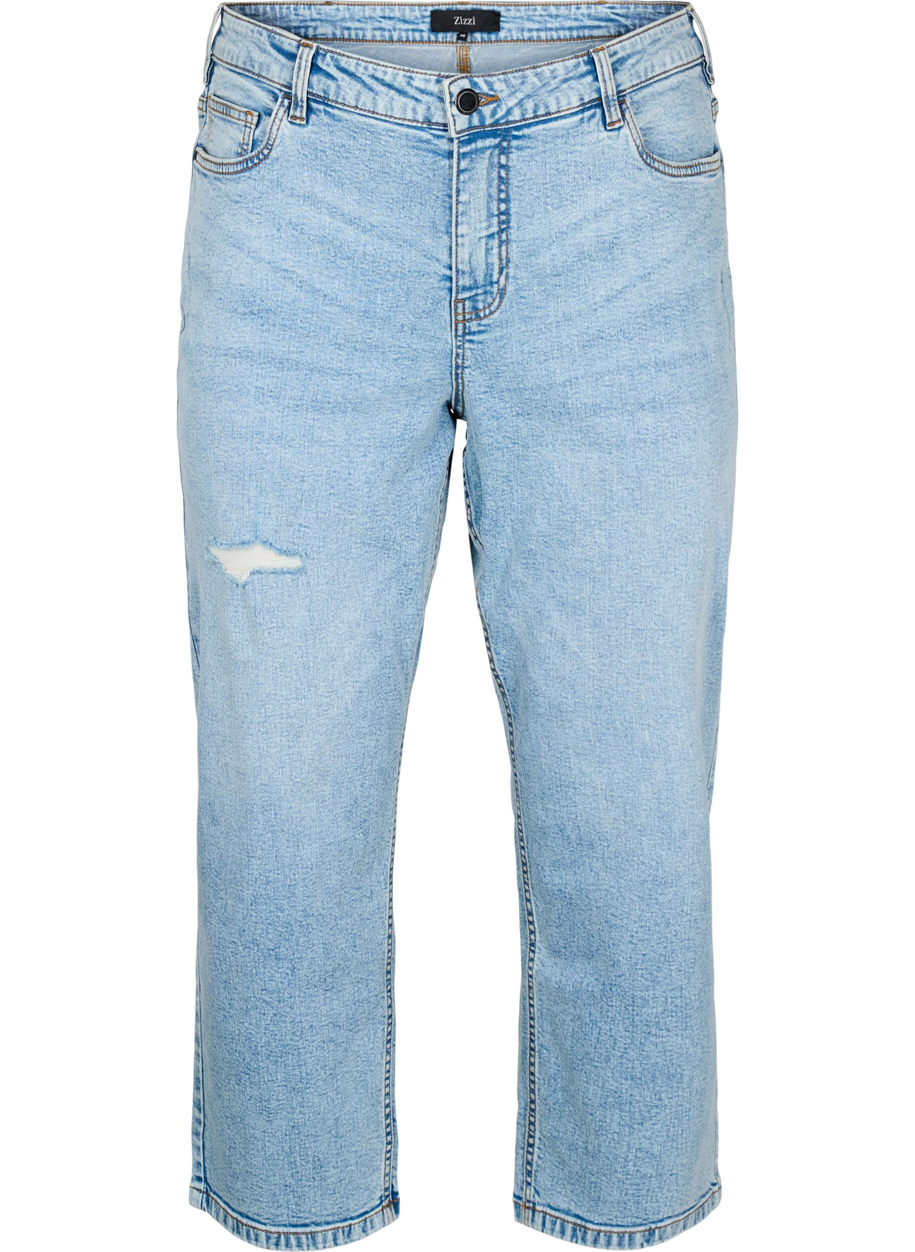 Cropped Vera jeans med distressed detaljer