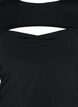 Cut-out bluse med lange ermer, Black, Packshot image number 2
