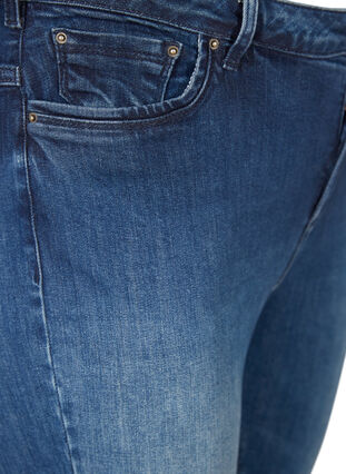 Ekstra slim Nille jeans med høyt liv, Dark blue denim, Packshot image number 2