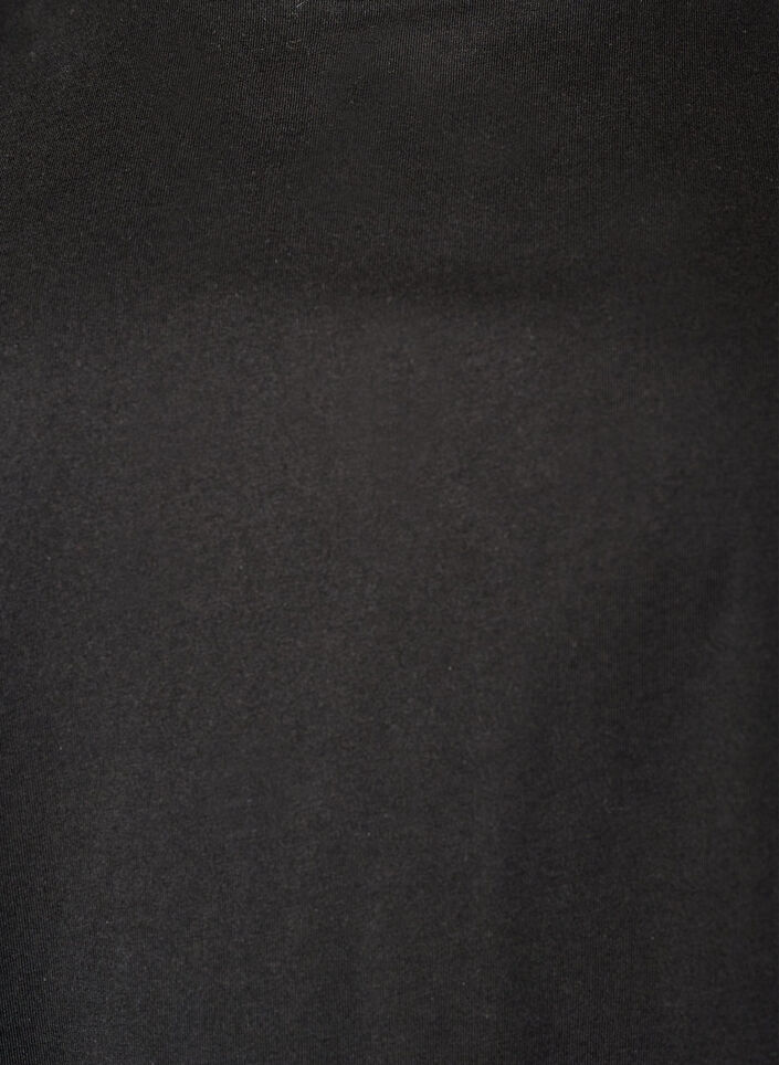 T-skjorte med asymmetrisk blondekant, Svart, Packshot image number 2