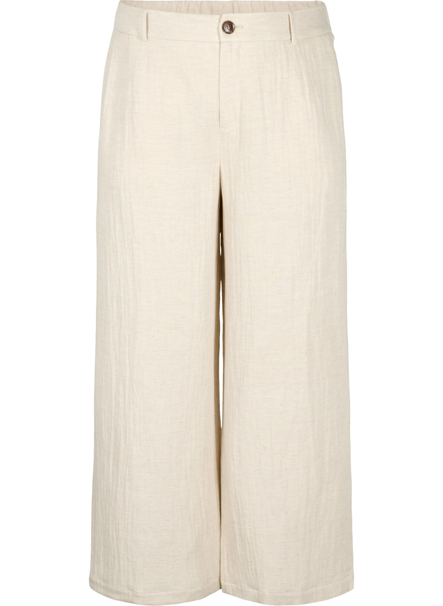 Zizzi Dressbukse i linblandet kvalitet, Rainy Day, Packshot image number 0